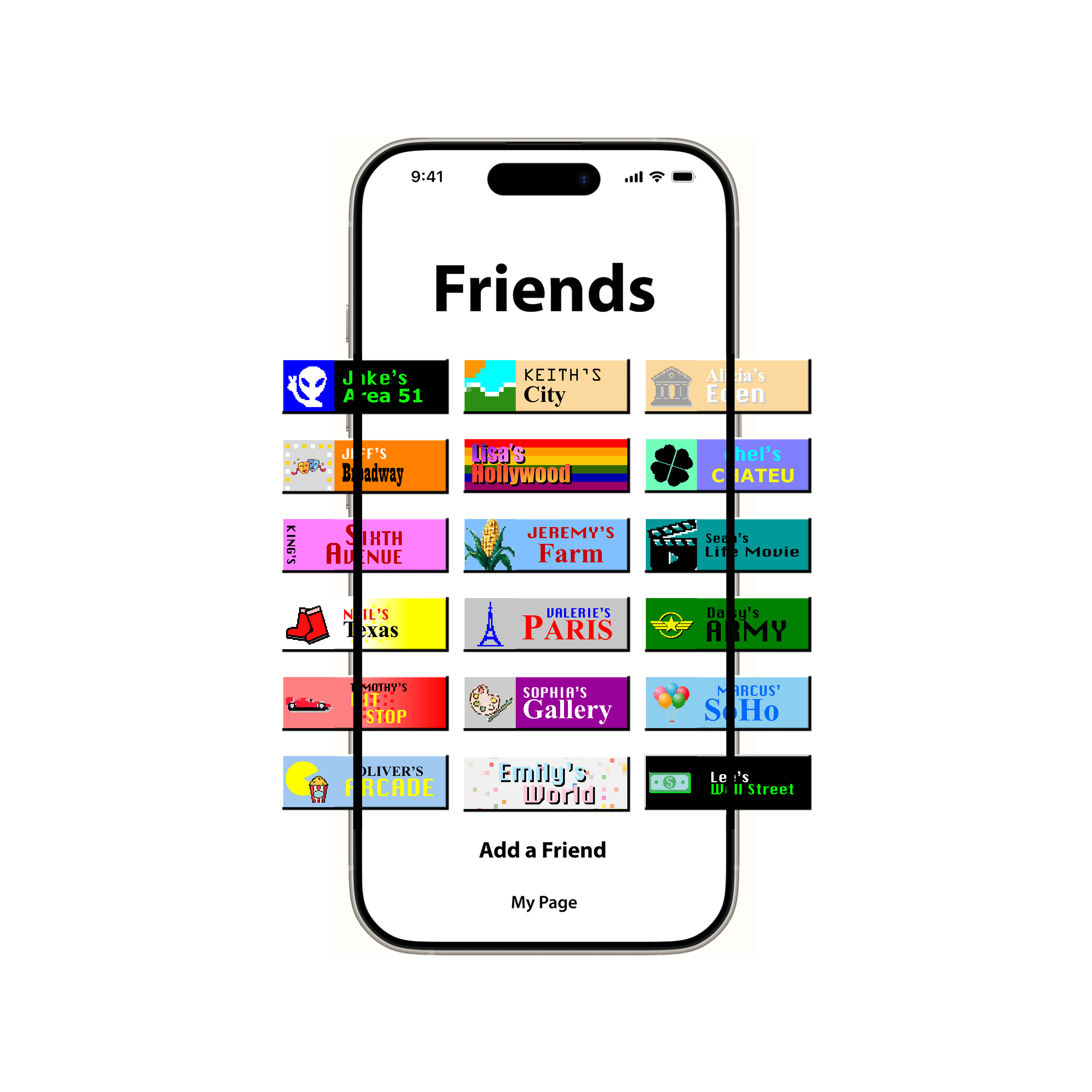 Friends App Mockup